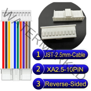 JST 2.5mm XA 10Pin Reverse-Side-Head Cable