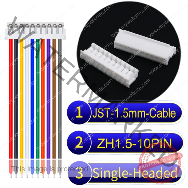 JST ZH1.5 10Pin Single-Headed Cable