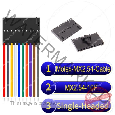 Molex 2.54mm MX2.54 10Pin Single-Headed Cable