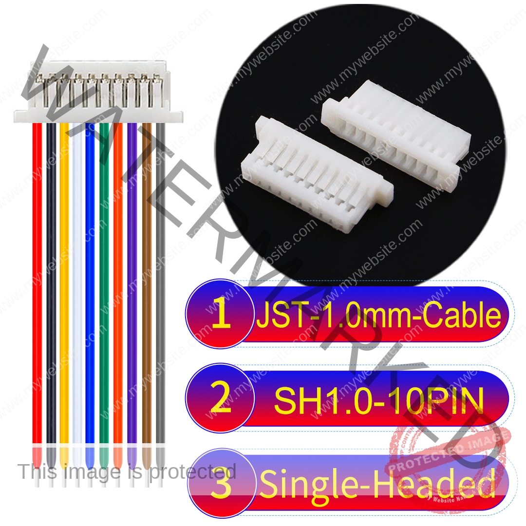 JST SH1.0 10Pin Single-Headed Cable