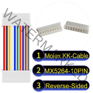 Molex KK 2.54mm MX5264 10Pin Reverse-Side-Head Cable