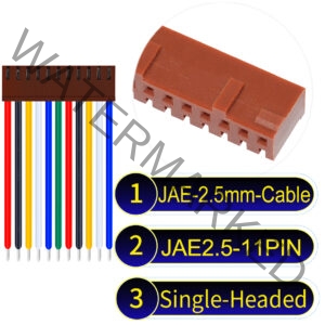 JAE 2.5mm 11-Pin Single-Headed 22AWG PVC Cable