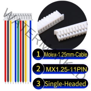 Molex MX1.25mm Picoblade 11-Pin Single-Headed 28AWG UL1571 Cable