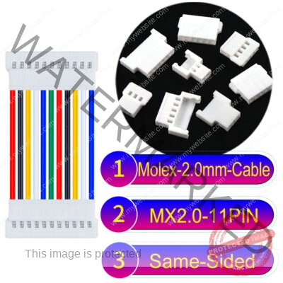 Molex MX2.0mm 11-Pin Male Same-Side-Head Cable