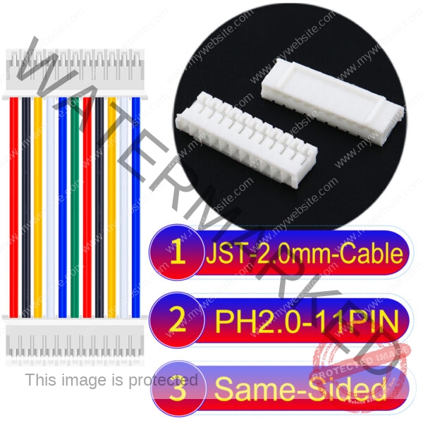 JST 2.0mm PH2.0 11Pin Same-Side-Head Cable