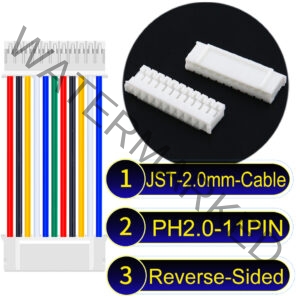 JST 2.0mm PH2.0 11Pin Reverse-Side-Head Cable