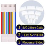 JVC 2.5mm 11-Pin Reverse-Side-Head 22AWG PVC Cable