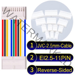 JVC 2.5mm 11-Pin Reverse-Side-Head 22AWG PVC Cable