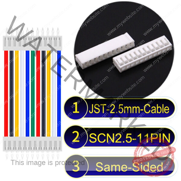 JST 2.5mm SCN2.5 11Pin Same-Side-Head Cable