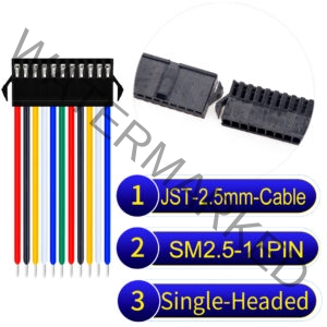 JST 2.5mm SM2.54 11Pin Single-Headed Cable