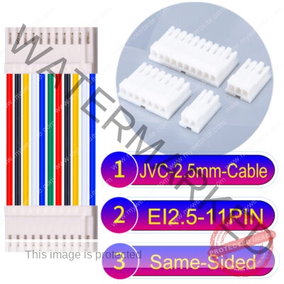 JVC 2.5mm 11-Pin Same-Side-Head 22AWG PVC Cable