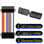 JST 2.5mm SM2.54 11Pin Reverse-Side-Head Cable