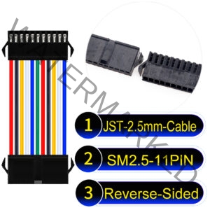 JST 2.5mm SM2.54 11Pin Reverse-Side-Head Cable