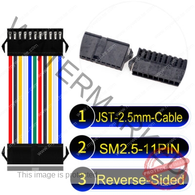 JST 2.5mm SM2.54 11Pin Reverse-Side-Head Cable