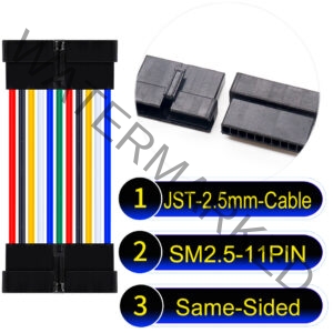 JST 2.5mm SM2.54 11Pin Female Same-Side-Head Cable