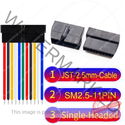 JST 2.5mm SM2.54 11Pin Female Single-Headed Cable