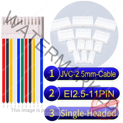 JVC 2.5mm 11-Pin Single-Headed 22AWG PVC Cable