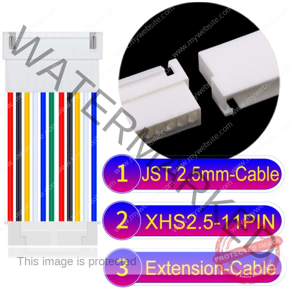 JST XHS2.5 with Belt Lock 11Pin Male Female Extension Cable