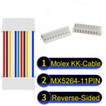 Molex KK 2.54mm MX5264 11Pin Reverse-Side-Head Cable