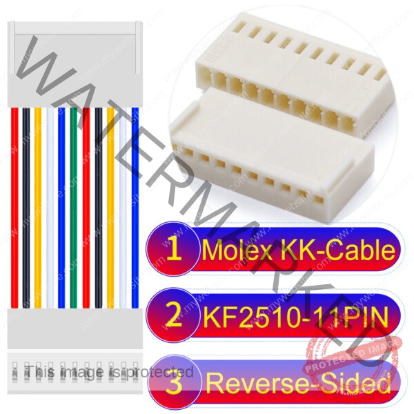 Molex KK-Cable KF2510 11-Pin Reverse-Side-Head PVC Cable