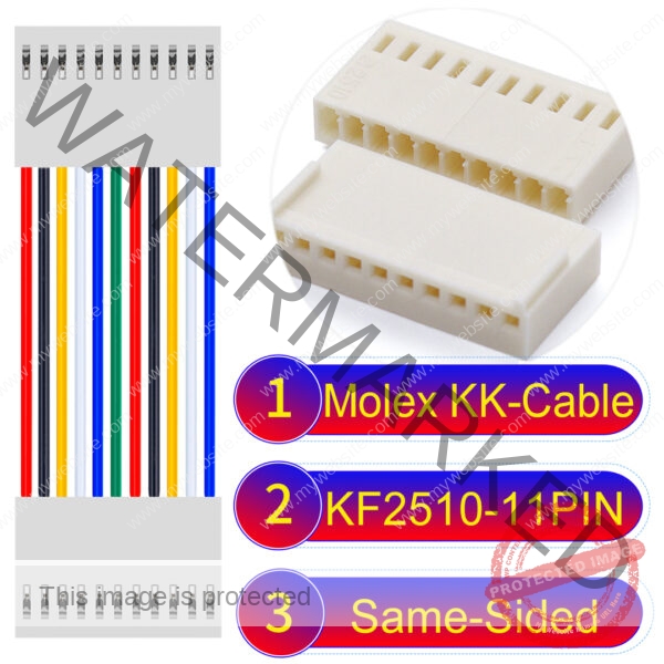 Molex KK-Cable KF2510 11-Pin Same-Side-Head PVC Cable