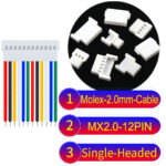 Molex MX2.0mm 12-Pin Male Single-Headed Cable