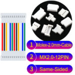 Molex MX2.0mm 12-Pin Male Same-Side-Head Cable