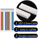 JST EH2.5 12-Pin Single-Headed 2.5mm PVC Cable