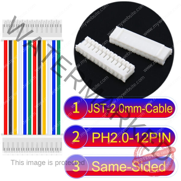 JST 2.0mm PH2.0 12Pin Same-Side-Head Cable