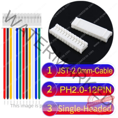 JST PH2.0 12Pin Single-Headed Cable