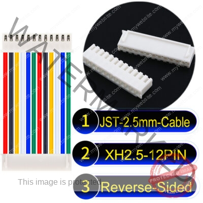 JST XH 12Pin Reverse-Side-Head Cable