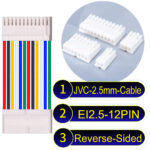 JVC 2.5mm 12-Pin Reverse-Side-Head 22AWG PVC Cable