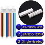 JST 2.0mm SAN2.0 12Pin Same-Side-Head Cable