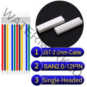 JST 2.0mm SAN2.0 12Pin Same-Side-Head Cable