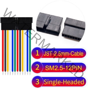 JST 2.5mm SM2.54 12Pin Female Single-Headed Cable