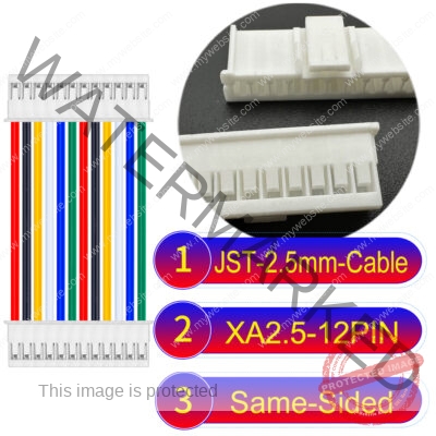 JST 2.5mm XA 12Pin Same-Side-Head Cable