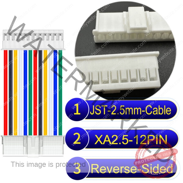 JST 2.5mm XA 12Pin Reverse-Side-Head Cable