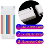 JST XHS2.5 with Belt Lock 12Pin Male Female Extension Cable