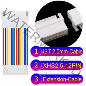 JST XHS2.5 with Belt Lock 12Pin Male Female Extension Cable