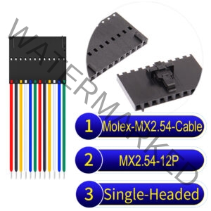 Molex 2.54mm MX2.54 12Pin Single-Headed Cable