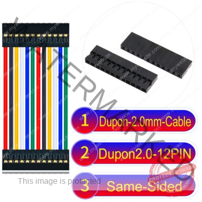 Dupont 2.0mm 12Pin Same-Side-Head Cable