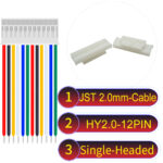 JST HY2.0mm 12-Pin Single-Headed 22AWG PVC Cable