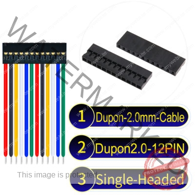 Dupont 2.0mm 12Pin Single-Headed Cable