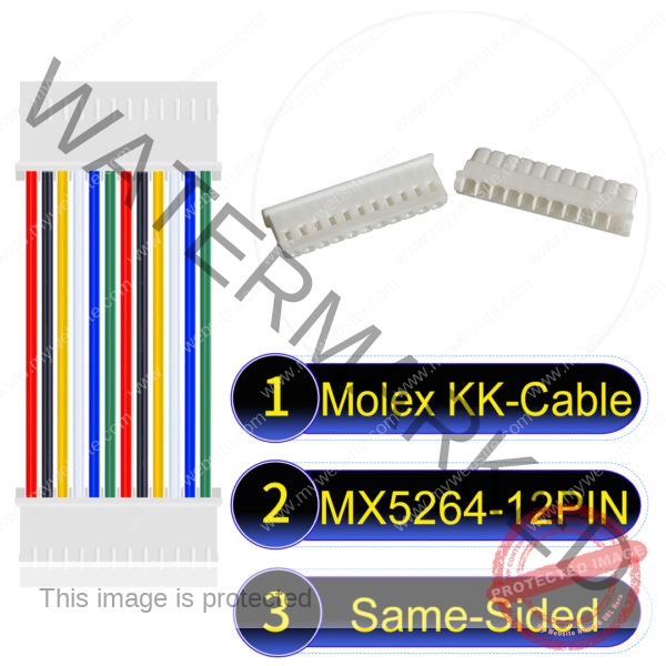 Molex KK 2.54mm MX5264 12Pin Same-Side-Head Cable