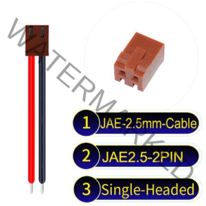 JAE 2.5mm 2-Pin Single-Headed 22AWG PVC Cable