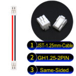 JST GH1.25mm 2-Pin Same-Side-Head 28AWG PVC Cable