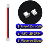 Molex MX1.25mm Picoblade 2-Pin Reverse-Side-Head 28AWG UL1571 Cable