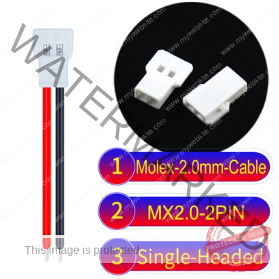 Molex MX2.0mm 2-Pin Male Single-Headed Cable