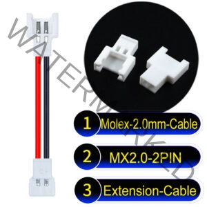 Molex MX2.0mm 2-Pin Male Female Extension Cable