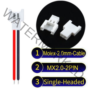 Molex MX2.0mm 2-Pin Female Single-Headed Cable